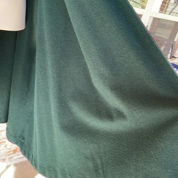 Vintage Unbranded Red Green Mini Plaid Lined Cape - Picture 5 of 7